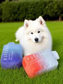 1pc 5*7 Inch Polyester Cute Plush Dog Toy - Funny Imitation Puppy Toy With Squeaker - Dog Birthday Gift (Blue)