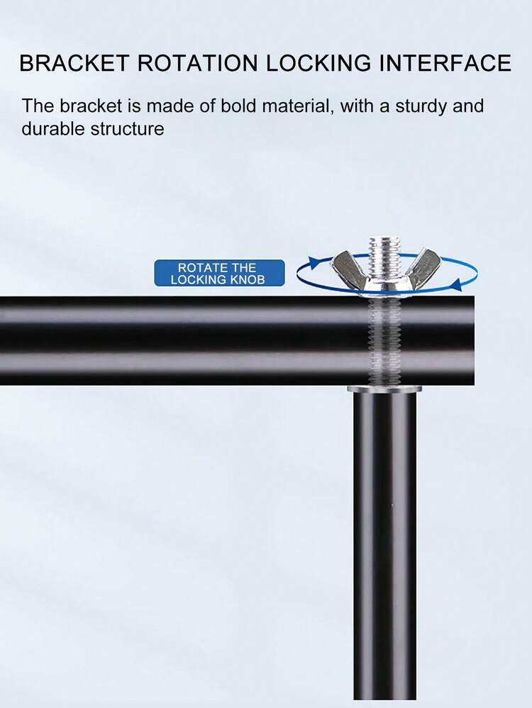 Adjustable Width And Height Photography Background Stand, Professional Live Streaming Background Gantry, 2.6M Adjustable Tripod, 3M Metal Crossbar For Photo Studio Recording Props And Shooting Support Set - Black-3M*2.6M - View 3