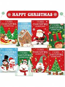 24pcs-Christmas Mini Notebook, Christmas Stocking Stuffer, 3.3in*4.7in Christmas Mini Notepad Christmas Theme Pocket Notebook Snowman Santa Claus Pattern Notebook Small Notebook Christmas Party Christmas Gift