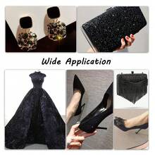 0.2cm/0.3cm/0.4cm/0.5cm平底水钻树脂仿钻装饰材料适用于水杯、玩具、手工DIY、鞋子、服装 - 透明灰色 - 查看 3