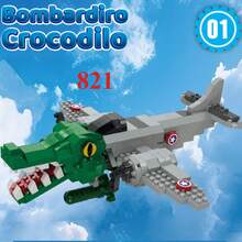 Tungtungtun Sahur, Bloques de construcción de madera Shanhaijing de IA, Bombardiro Crocodilo, Shimpanzinni Bananini, Regalo de Navidad, Decoración de fiesta de Navidad - Multicolor - Ver 12