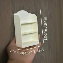 Kệ sách sưu tầm mini tỷ lệ 1:12 (có 60 cuốn sách mini) - Kệ trưng bày bằng nhựa nhỏ gọn có nhiều ngăn, lý tưởng để đựng tiểu thuyết mini, trang trí trong nhà/ngoài trời, màu trắng, kệ trưng bày sưu tầm | Cấu trúc nhựa - Nhiều màu - Xem 6