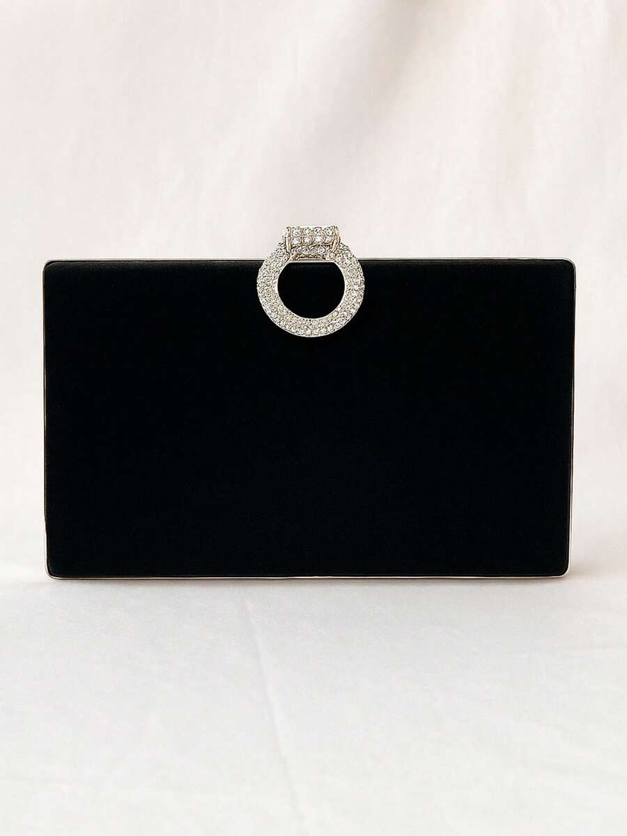 Women's Fashion Evening Bag, Compact And Versatile, With Adjustable Side Strap - Ideal For Events, Weddings And Special Occasions. Elegant And Sophisticated Style In High - 黑色 - 查看 1