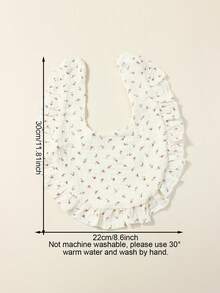 6 Stücke Neugeborenen Beige Niedliche Bedruckte Baby Lätzchen Set, geeignet für den täglichen Gebrauch in allen Jahreszeiten