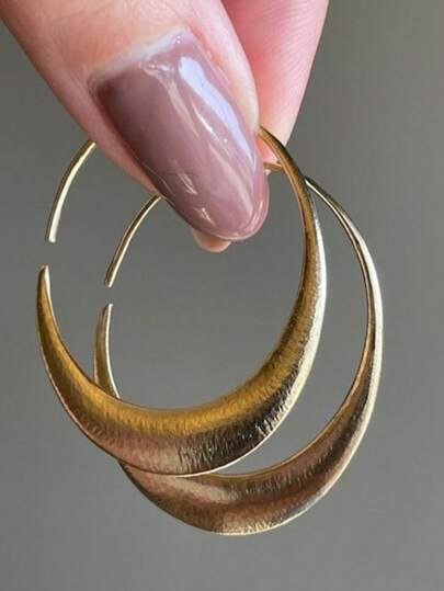 Vintage Copper Simple Round Hoop Earrings, Suitable For Women's Fashion Earrings, Bohemian Style Earrings