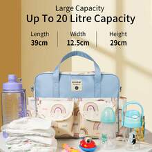 1pc Large Capacity Diaper Bag, Multi-Functional Shoulder Crossbody Tote For Moms, Waterproof Maternity Travel Bag, Hospital Labor And Delivery Bag - Multicolor - View 3