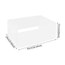 CNCEST Acrylic Floating Nightstand, Wall Mounted Acrylic Bedside Table Bookshelf, Bedside Table, Nightstand Shelf, 16.14*9.45*6.69in, Clear - Thông thoáng - Xem 3