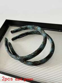 1件装女士条纹休闲涤纶发带，适合所有季节，发箍，发圈头带，发饰，头饰