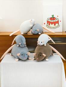 Urocza, realistyczna pluszowa mysz, miękka pluszowa lalka, dekoracja do biura, dekoracja imprez i wydarzeń, dowcipy, zabawny prezent dla dzieci i dorosłych, prezent urodzinowy, najlepszy na Halloween, urocze pluszowe zwierzątko na różne święta - Wielokolorowe - Zobacz 4