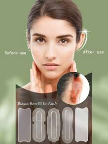 12 piezas de pegatinas de orejas de elfo con encaje de moda, pegatinas de soporte para orejas, pegatinas adelgazantes para la cara, pegatinas de fijación transparentes, maquillaje, económicas, decoración de habitación, tocador, viaje, dormitorio, accesorios de maquillaje