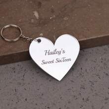 Customized Heart-Shaped Keychains (10/30/50/100/200 Pieces) - Multicolor - View 8