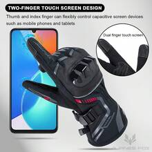 ALPINES FOX Winter New Motorcycle Gloves Warmer Waterproof Motorbike Reflective Gloves Touch Screen Windproof Motocross Outdoor Riding Gloves