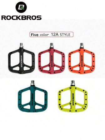 ROCKBROS 1pc Bike Pedals 9/16 Inch Universal Nylon Non-Slip Platform Sealed Bearings Wear-Resistant And Shock-Absorbing Mountain Cycling Pedals