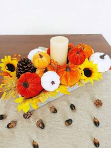 8 peças - Decoração de abóbora com tecido de espuma de veludo sintético, abóboras para decoração de outono, casa de fazenda, colheita de ação de graças, decoração, pequenas abóboras decorativas rústicas de colheita, abóboras de tecido de veludo, abóboras de espuma em ferrugem, laranja e branco para casa de fazenda, outono, casamento, peça central de mesa de ação de graças, decoração de lareira (cor aleatória)