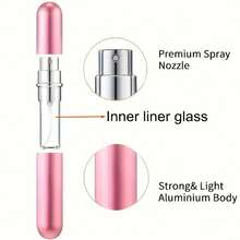 3pcs Mini Travel Perfume Bottles - 0.17oz, Stylish Metal Surface, Perfect For On-The-Go Use| Compact Design With Durable Metal Construction Perfume Bottle Travel Bottles - 3件套裝香水瓶 - 查看 3