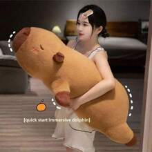 1pc-Capybara Sleeping Professional Pillow Doll, Suitable For Sofa/Bedroom/Outdoor Capybara (Pillow/Cushion/Cushion). Kawaii's Doll Capybara. It's A Great Gift For A Special Friend Or Family Member During The Holidays - Capibara - View 10