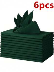 6/12PCS Christmas Decoration Simple Pure Color Towels Fully Washed Thickened Wrinkle Protection For Christmas Party Festival Events Restaurant Kitchen Decoration - Multicolor - View 14