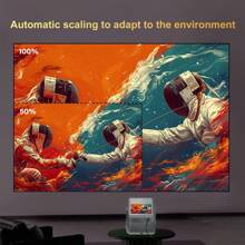 DONGYING Home Projector, High Definition, Supports Mobile Phone Connection, Swivel Stand, Projection, Touch Screen, Suitable For Bedroom Wall Projection - UK Plug(220-240V) - View 4