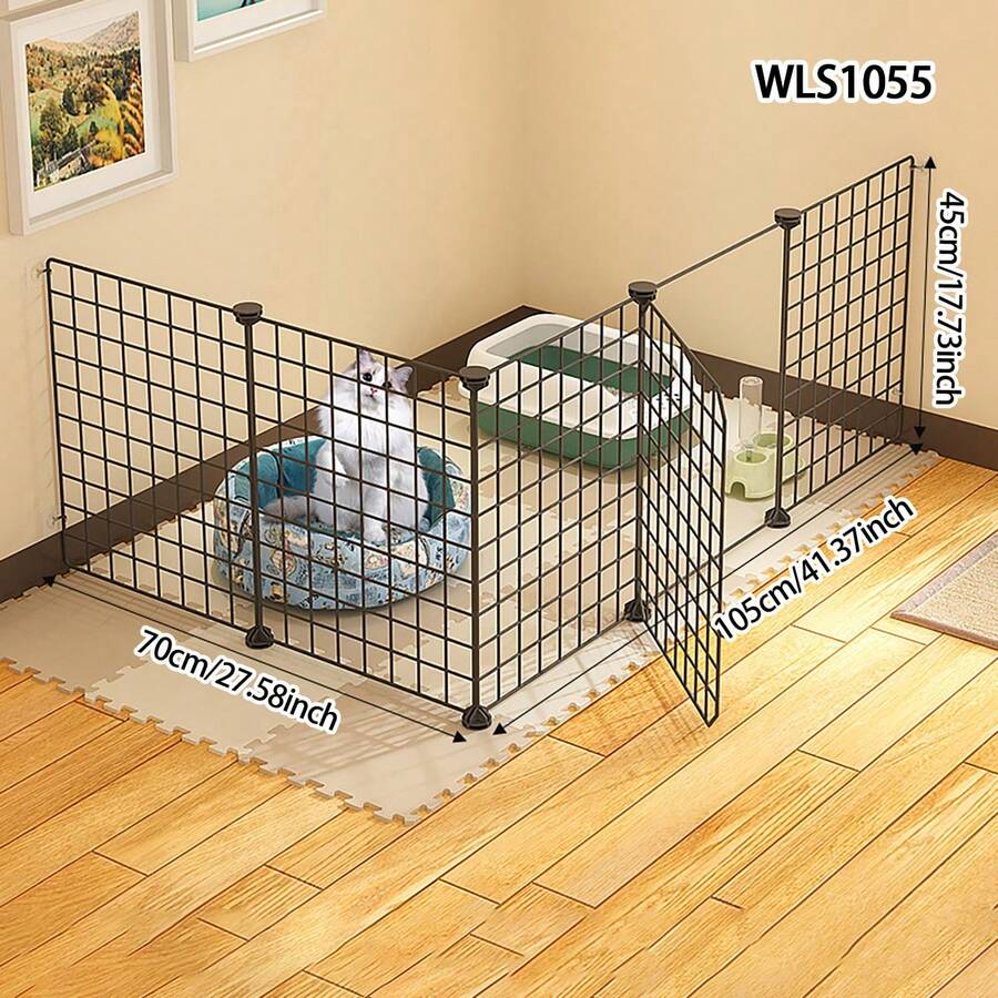 Easy Install Indoor Cat Fence, Home Use Rabbit Fence, Dog Cage, Cat Game Fence, Cat Gate, Cat Cage - Multicolor - View 1