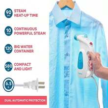 PLANCHA PORTATIL / VAPORIZADOR PARA VIAJE. PORTATIL Y FACIL DE USAR, IDEAL PARA EL HOGAR. - Tipo de Enchufe A Japonés (100V) - Ver 2