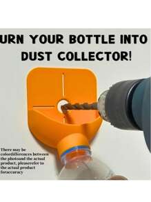 1/2 piezas Colector de polvo de perforación de plástico, convierta su botella en un colector de polvo, fácil de instalar y limpiar, accesorios duraderos de recolección de polvo DIY para herramientas manuales, decoración de muebles