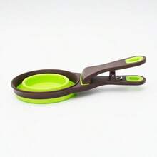 Foldable Pet Food Scoop, Silicone Dog/Cat Food Scoop With Sealing Clip, Portable Measuring Spoon, Pet Supplies - Multicolor - View 3