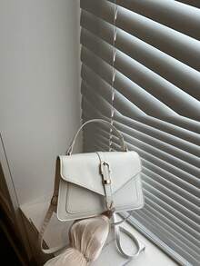 Buckle Decor Square Bag
