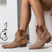 Fashionable Women's Boots - Camel - View 2