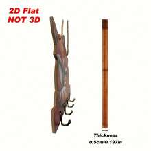 2D Flat Multi-Color Wooden House Key Storage Rack - Bag, Coat, Accessory And Key Storage Hook Rack