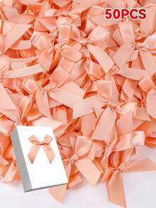 50pcs/Pack Silk Satin Ribbon Bows, For Gift Wrapping Decoration, Making Hair Clips & Headbands, Gift Packaging, Gift Baskets, Birthday Packages, Holiday Decor, Office Decor, Wreaths, Weddings, Bridal Showers, Parties - Multicolor - View 16