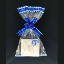 Transparent Decorated Bags 50 Units Sizes To Choose From - 藍色蕾絲 - 查看 2