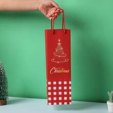 5 pachete de 10 pungi cadou pentru sticle de vin de Crăciun, 5 modele, inclusiv Moș Crăciun, ren, brad de Crăciun, om de zăpadă, acadea, pungi cadou pentru sticle de vin de sărbători, aprovizionare vrac, pentru ambalarea sticlelor de vin de Crăciun.