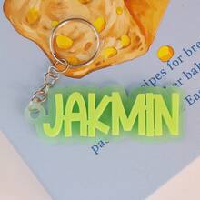 Chaveiro de acrílico personalizado com nome Blod, crachá de acrílico, crachá de mochila, bolsa de fraldas, chaveiros com nome personalizado, crachá de lancheira, chaveiro retrô com nome para o Dia de Ação de Graças, presentes de Natal para crianças, família, namorada, mãe - prateado - Ver 30