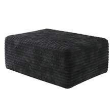 LUCKHAO 37.40"Sofa Ottoman ,No Assembly Required,White(Plush Corduroy Fabric) DIY Sofa Chairs, No Assembly Required Suitable For Balconies, Living Rooms, Bedrooms - 黑色 - 查看 4