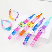 4pcs/6pcs Silicone Axolotl Pop Bracelet Toys Colorful Push Bubble Fidget Sensory Toys Soft Finger Popper Fidget Toys Color Asst Christmas Party Favors Gfits Games Prizes - Multicolor - View 5