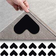 12pcs High Quality Anti-Slip Carpet Grippers, Suitable For Living Room, Dining Room, Bathroom Carpets, Prevent Carpet Shifting And Rolling Edges, Black - Multicolor - View 9