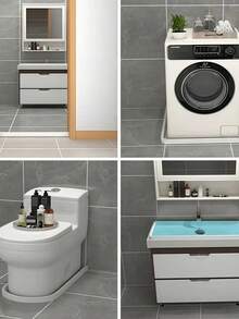 1 Roll Silicone Water Stopper For Shower - Easy Install Dry And Wet Separation Barrier, No Power Needed, White Flood Guard For Bathroom Bathroom Accessories Bathroom Tools