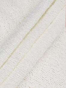 Apperloth A 优雅女士 3D 花朵针织白色长裙性感深 V 领露背修身夏季毛衣裙适合海滩度假 - 白色 - 查看 9