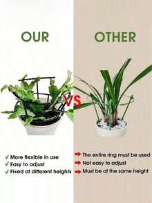 1/4/8pcs Plant Support Rack, Semi-Circle Plant Support Ring Plastic Plant Cage Trellis, Suitable For Small Plants, Flowers, Vegetables, Indoor Plants - Multicolor - View 8