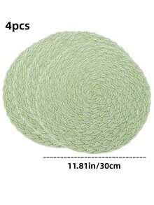 Round Woven Placemats 15 Inch Set Of 4 Bohemian Woven Washable Kitchen Table Placemats For Family Gatherings, Wedding Parties