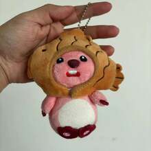 Cute Cartoon Plush Little Beaver Detachable Hat Stuffed Doll Toys Pendant Bag Decoration Gifts - Pink - View 7