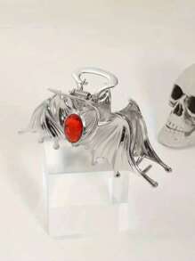 1PC Dark Bat Grip Ruby Inlaid Hairpin Gothic Halloween Carnival Hair Accessories Party Party Ladies Dress Up Holiday Gifts Fashion Hair Claw Clips Autumn Accessories Festival Fall Hair Clips Winter Decor For Vacation Outfits Woman