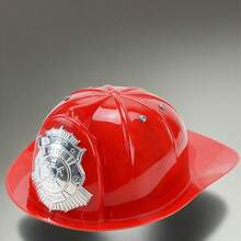 派对拍照道具游戏活动装饰礼品用品趣味塑料消防帽玩具，逼真头盔建筑帽角色扮演玩具，消防员服装，消防员，消防员