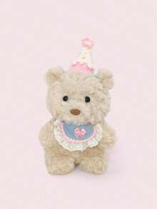 热转印印花毛绒泰迪熊帽子，适用于娃娃和披肩，可DIY独特的毛绒娃娃服装，是送给孩子的绝佳礼物 - 彩色 - 查看 9