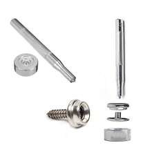 62 PCS/Set Stainless Steel Canvas To Screw Press Stud Snap Kit Boat Cover - Silver - View 10