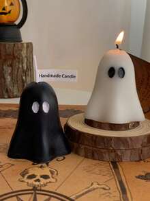 1 Stück Halloween Geist geformte duftende Kerze, handgemachtes duftendes Kerzendekoration, geeignet für Feste, Heimdekoration, Restaurants, Geburtstage, Partys, Badezimmer