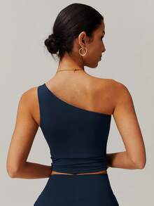 MASKERT Women's Top, Sports Top, Camisole Top, High Elasticity Sports Top, Home Commuting Top, Skin Friendly And Comfortable To Wear Summer - Navy Blue - View 6