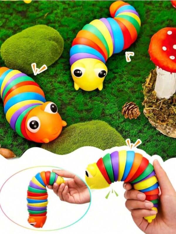 1/4 piezas Juguetes de oruga esponjosa de colores aleatorios, juguetes de peluche sensoriales de oruga, adecuados para fiestas