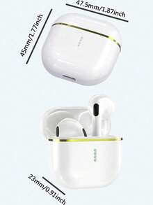 真无线入耳式运动音乐耳机，迷你音乐耳塞 TWS 高保真低音立体声高清通话立体声耳机，兼容安卓系统智能手机，游戏耳机，智能耳塞 - 彩色 - 查看 7