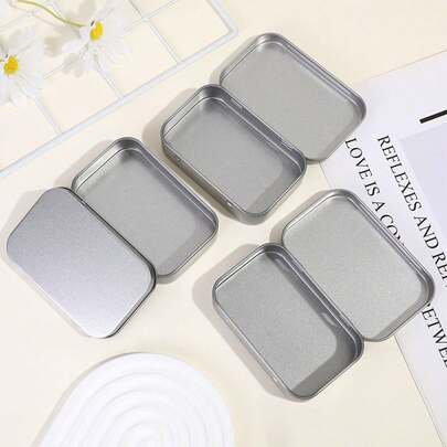 1 pezzo Scatola rettangolare in metallo da 3,7 x 2,4 x 0,8 pollici, scatola in metallo con coperchio a ribalta, scatola in metallo per unità USB, scatola portaoggetti per gioielli, portacarte e adesivi, scatola in metallo, adatta per scrivania, cassetti, piccoli oggetti per la decorazione della casa, portasigarette portatile
